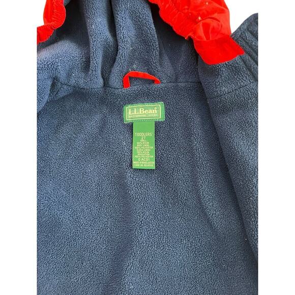 L.L. Bean Kid's Red Lightweight Long Sleeves Zip Up Shell Jacket Size 2T - Picture 6 of 7